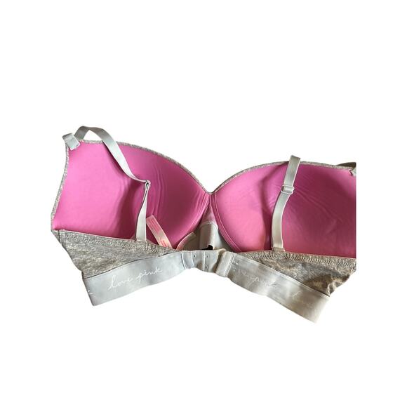 Pink Sz 36DD Wear Everywhere Wireless Pushup Bra Gray - Picture 5 of 11